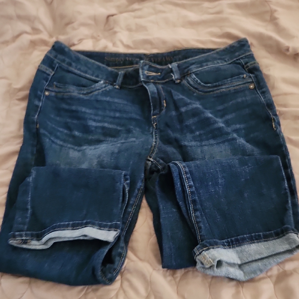 Simply Vera Vera Wang Dark Blue Ankle Jeans